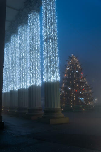 Christmas decorations at the theatre